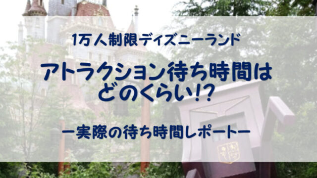 上限1万人混雑レポ ディズニーランドのアトラクション待ち時間はどのくらい 夢を叶えたいママのブログ