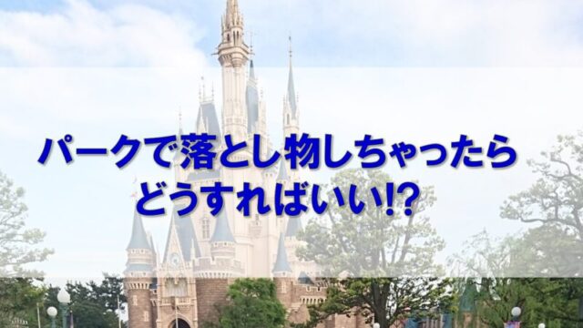 体験談 解説 ディズニーで落とし物しちゃったらどうすればいい 夢を叶えたいママのブログ